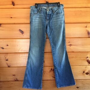 VTG Polo Ralph Lauren Y2K Whitney Super Flared Cotton Jeans Womens Size 8